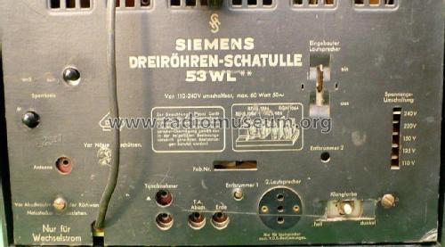 Dreiröhren-Schatulle 53WL; Siemens & Halske, - (ID = 1838077) Radio