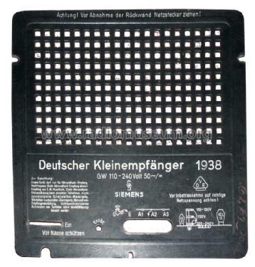Deutscher Kleinempfänger 1938 DKE38; Siemens & Halske, - (ID = 1269244) Radio