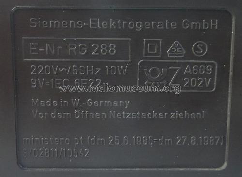 Küchenradio RG 288; Siemens & Halske, - (ID = 1832127) Radio