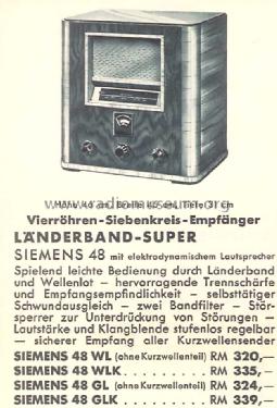 Länderband-Super 48WL; Siemens & Halske, - (ID = 1335690) Radio