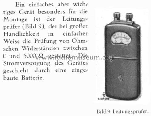 Leitungsprüfer - Ohmmeter LMP2; Siemens & Halske, - (ID = 212914) Equipment