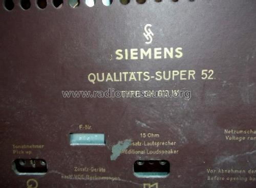 Qualitätssuper 52 SH813W; Siemens & Halske, - (ID = 2014076) Radio