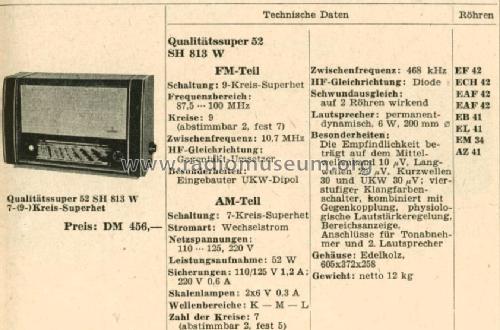 Qualitätssuper 52 SH813W; Siemens & Halske, - (ID = 511186) Radio