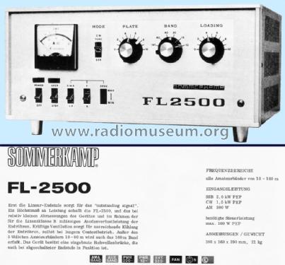FL-2500; Sommerkamp (ID = 736620) Amateur-D