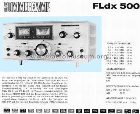 FLDX-500 ; Sommerkamp (ID = 744476) Amateur-T