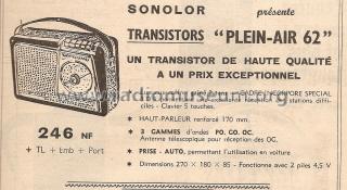 Plein Air 62; Sonolor; Paris, La (ID = 506020) Radio