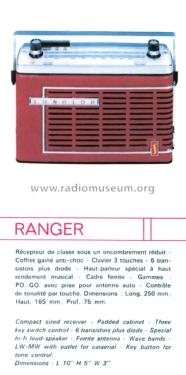 Ranger ; Sonolor; Paris, La (ID = 1994990) Radio