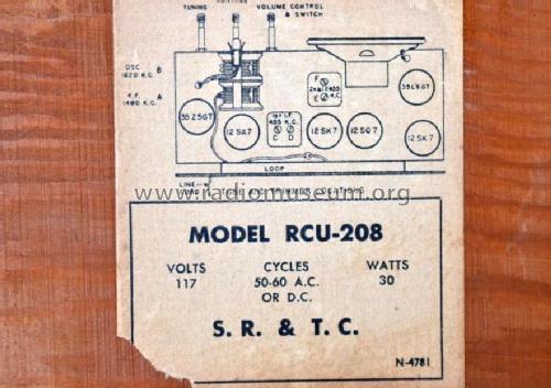 RCU-208 ; Sonora Radio & Telev (ID = 2689354) Radio