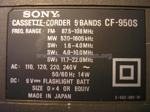 CF-950S; Sony Corporation; (ID = 2099923) Radio