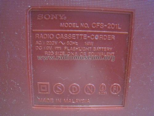 CFS-201L; Sony Corporation; (ID = 2110190) Radio