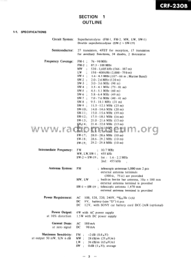 CRF-230 B; Sony Corporation; (ID = 2967851) Radio