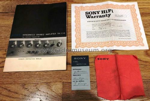 Integrated Amplifier TA-1120; Sony Corporation; (ID = 2484514) Ampl/Mixer