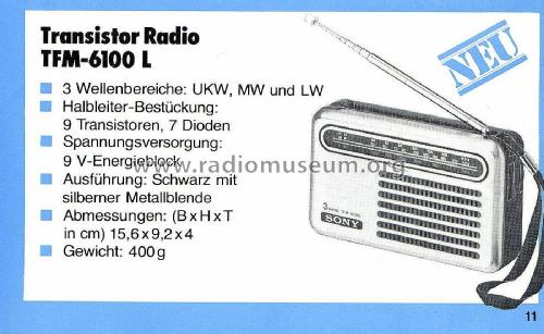 TFM-6100L; Sony Corporation; (ID = 2807636) Radio