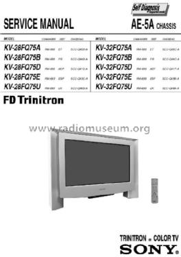 Trinitron Color TV KV-32FQ75U Ch= AE-5A, SCC-Q46B-A; Sony Corporation; (ID = 837606) Television