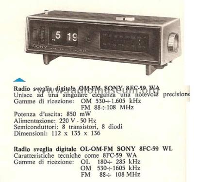 Digimatic 8FC-59WA; Sony Corporation; (ID = 2094104) Radio