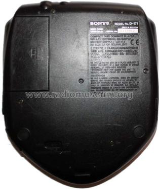 Discman D-171; Sony Corporation; (ID = 1506089) Sonido-V