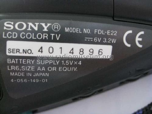 Watchman - LCD Color TV FDL-E22; Sony Corporation; (ID = 824860) Television