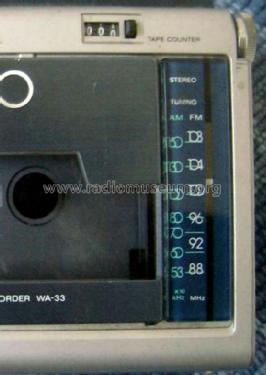 FM/AM Stereo Cassette Corder WA-33; Sony Corporation; (ID = 1063013) Radio