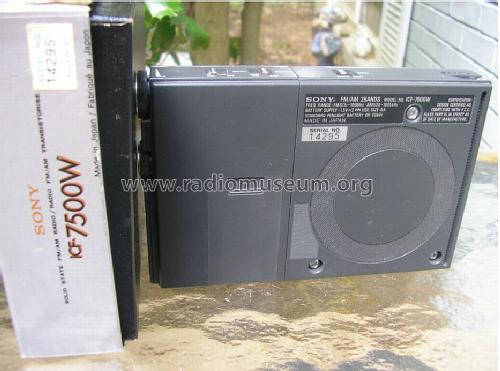 ICF-7500W; Sony Corporation; (ID = 1202993) Radio