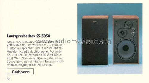 Lautsprecher-Box SS-5050; Sony Corporation; (ID = 2076129) Lautspr.-K