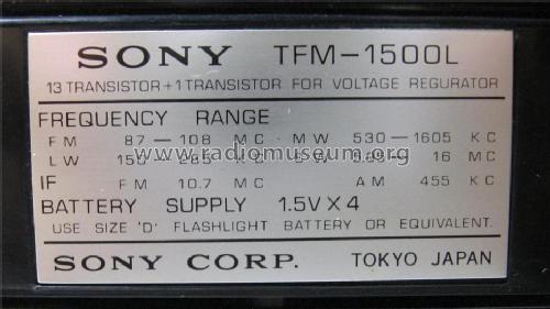 TFM-1500L; Sony Corporation; (ID = 572021) Radio