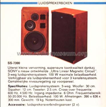 Ultra-Linear-Magnet SS-7300; Sony Corporation; (ID = 2093811) Lautspr.-K