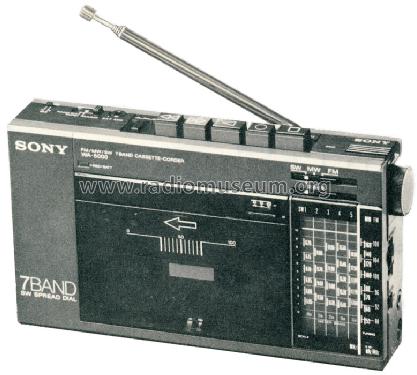 FM/MW/SW 7Band Cassette-Corder WA-5000; Sony Corporation; (ID = 1306433) Radio
