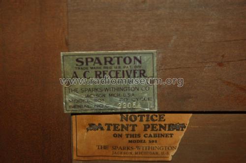 Sparton 301AC Equasonne ; Sparks-Withington Co (ID = 2121902) Radio