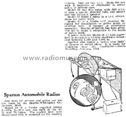Sparton 34 ; Sparks-Withington Co (ID = 1357712) Car Radio