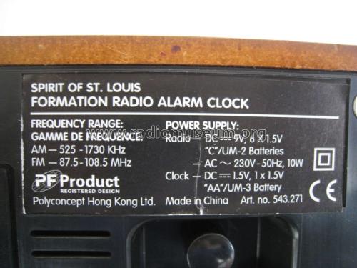 Formation Radio Alarm Clock 543.271; Spirit of St. Louis, (ID = 2082731) Radio