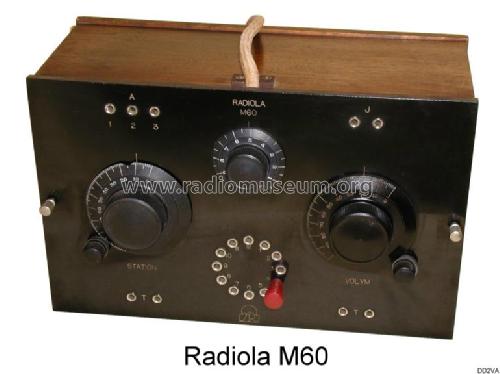 Radiola M60; SR, Svenska (ID = 96942) Radio