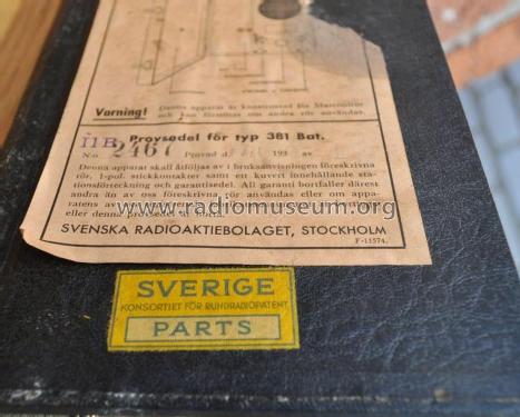 Radiola 381 bat; SR, Svenska (ID = 1701135) Radio