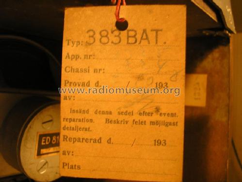 Radiola 383 BAT; SR, Svenska (ID = 1367394) Radio