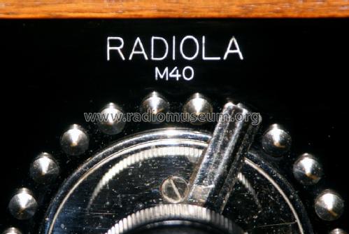 Radiola M40; SR, Svenska (ID = 1610955) Radio