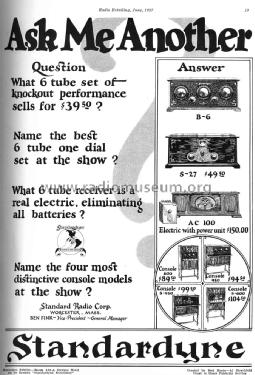 Standardyne S-27 ; Standard Radio Corp. (ID = 1792374) Radio