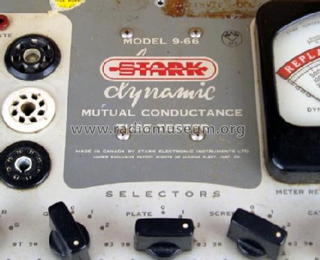 Dynamic Mutual Conductance Tube Tester 9-66; Stark Electronic (ID = 435534) Equipment