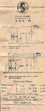 Spule - Trimmer Kombinee AUD. - M; Stefra Marke, Rudolf (ID = 761276) Radio part