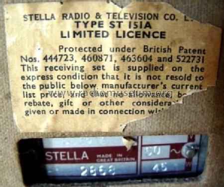 ST151A; Stella Radio & (ID = 2118206) Radio