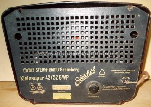 Oberhof 43/52 GWP; Stern-Radio (ID = 2026487) Radio