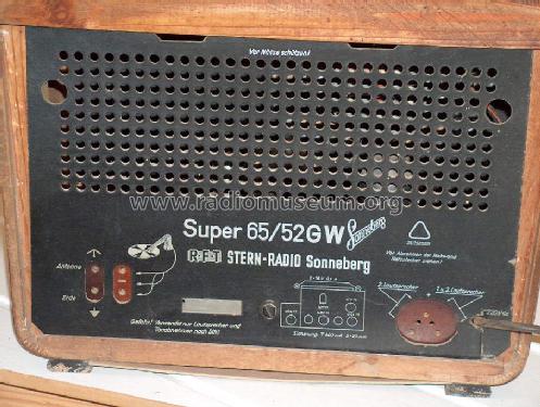 Sonneberg Super 65/52GW; Stern-Radio (ID = 451087) Radio