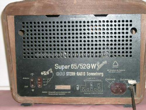 Sonneberg Super 65/52GW; Stern-Radio (ID = 68777) Radio