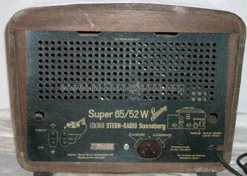 Sonneberg Super 65/52W; Stern-Radio (ID = 364295) Radio
