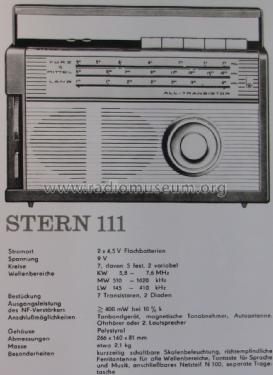 Stern111 R111 1151.014-020000 c; Stern-Radio Berlin, (ID = 1316530) Radio