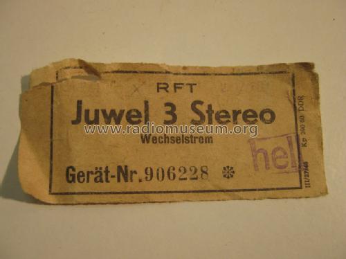 Juwel 3 Stereo 1132.012; Stern-Radio Rochlitz (ID = 1316303) Radio