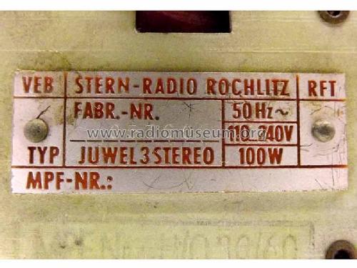Juwel 3 Stereo 1132.012; Stern-Radio Rochlitz (ID = 1790772) Radio