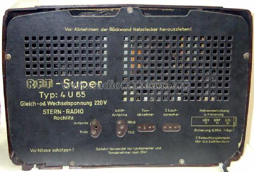 RFT-Super 4U65; Stern-Radio Rochlitz (ID = 80509) Radio