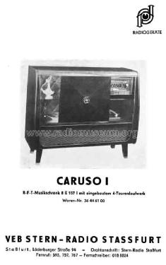 Caruso I 8E157 I; Stern-Radio Staßfurt (ID = 759844) Radio