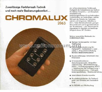 Chromalux 2063; Stern-Radio Staßfurt (ID = 1246935) Televisore
