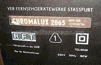 Chromalux 2065; Stern-Radio Staßfurt (ID = 1189263) Television