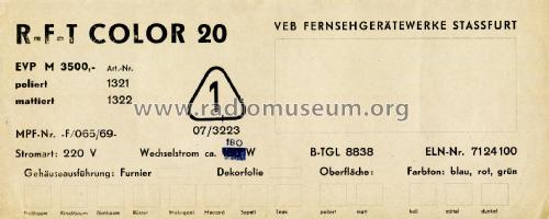 Color 20; Stern-Radio Staßfurt (ID = 2863549) Television